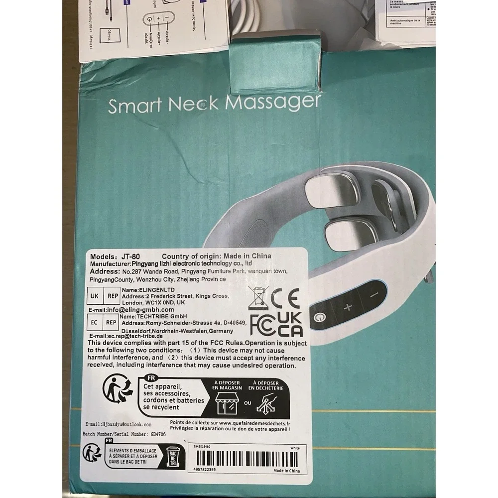 JT-88 Smart Neck Massager | Heating Intelligent Neck Vibration EMS Pulse NIB